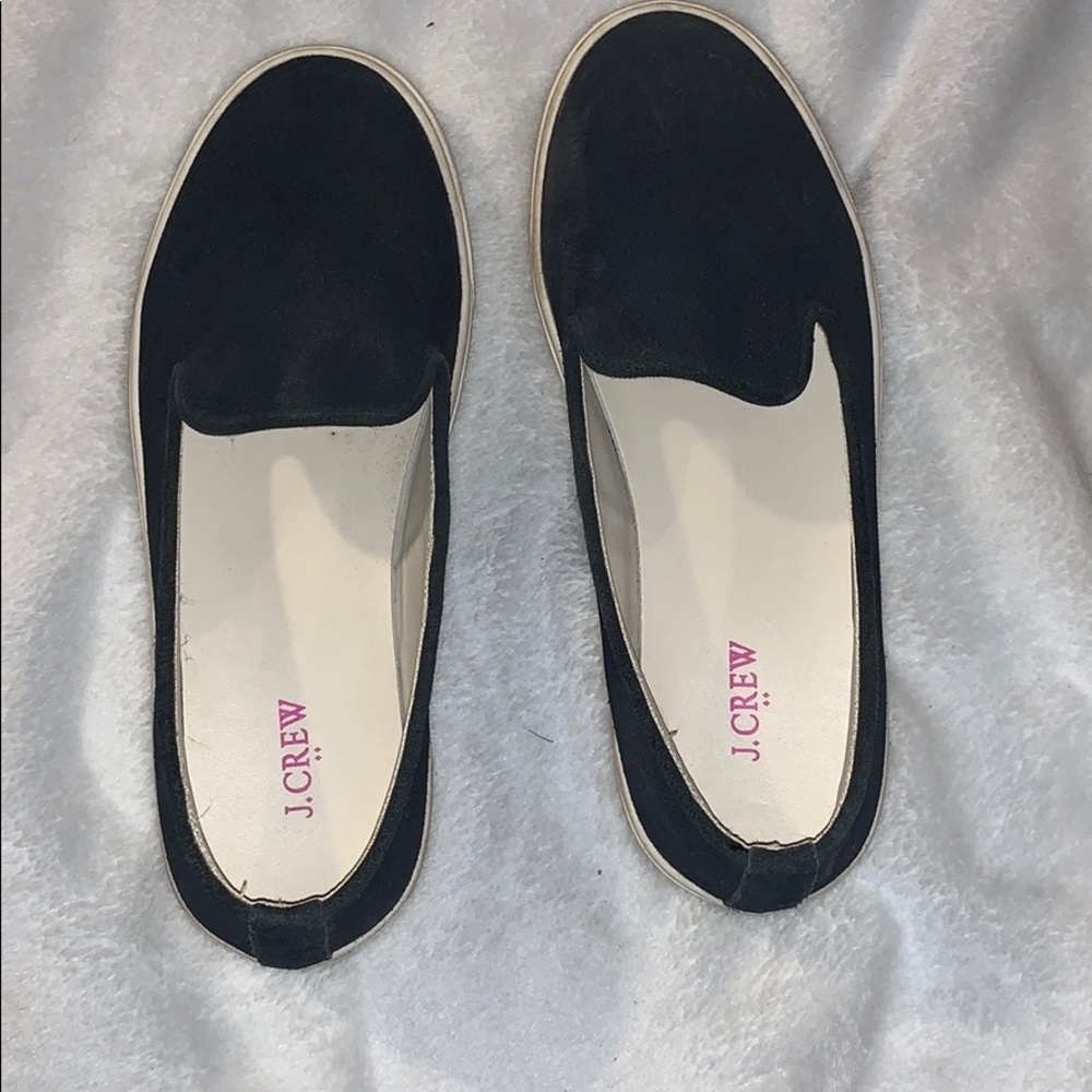 J Crew Slip on Tennis Shoes Sz 6 Black